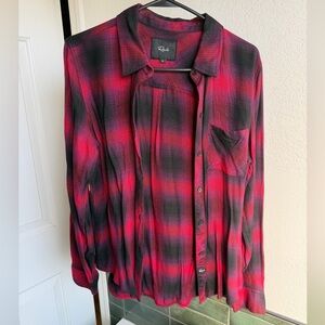 Rails Hunter Plaid Shirt in Black Carmine Chili. Medium. Like New. Never Worn.